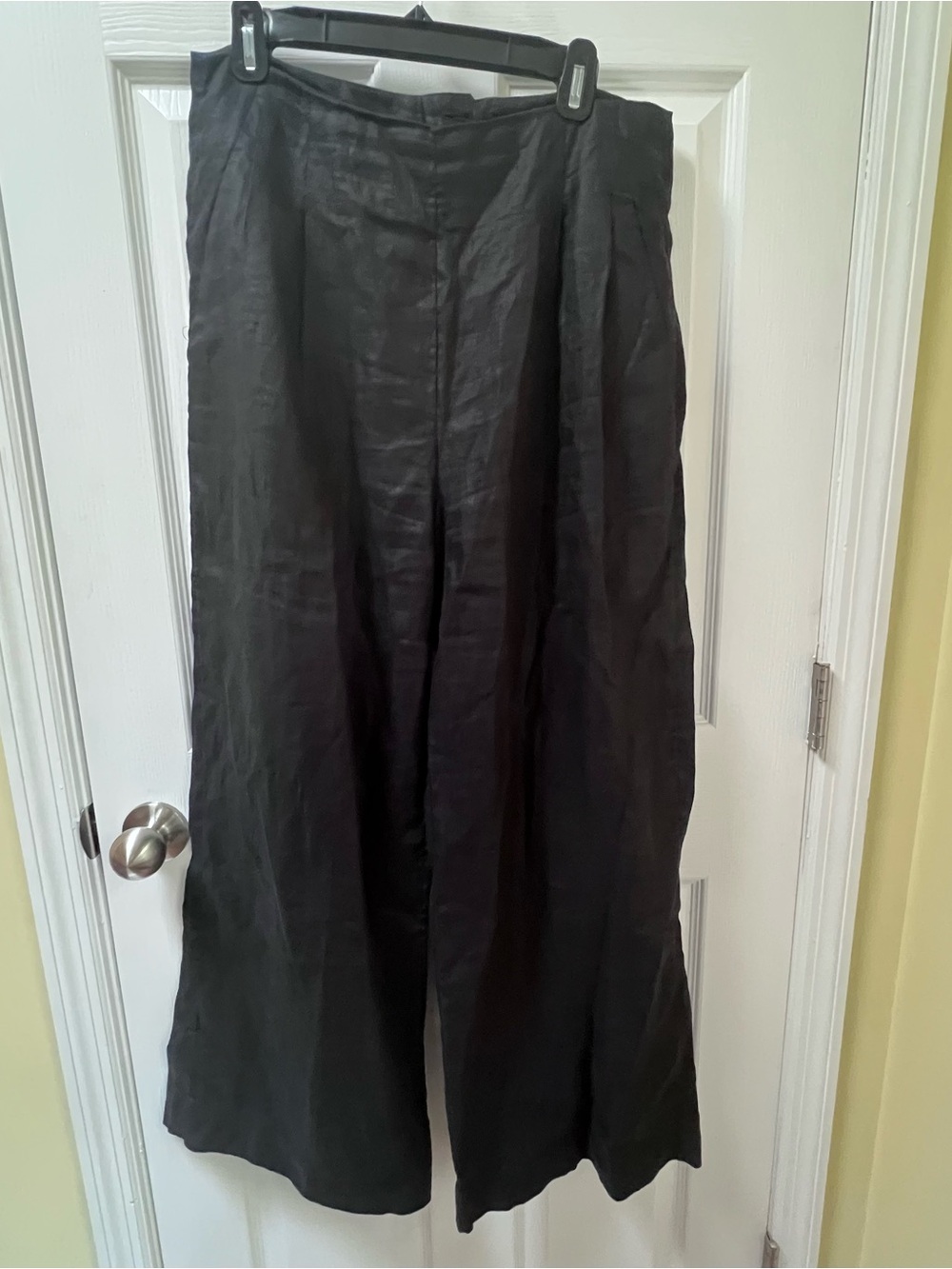 Banana Republic Wide Leg Linen Pants In Black Women’s Size 12